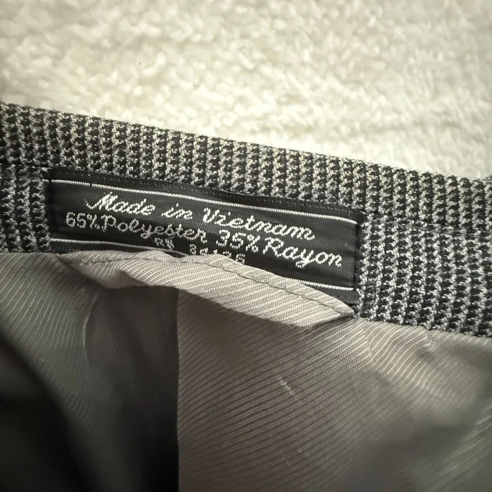 Statement‎ Blazer 46R Gray Houndstooth 2 Button Single Vent Career Business